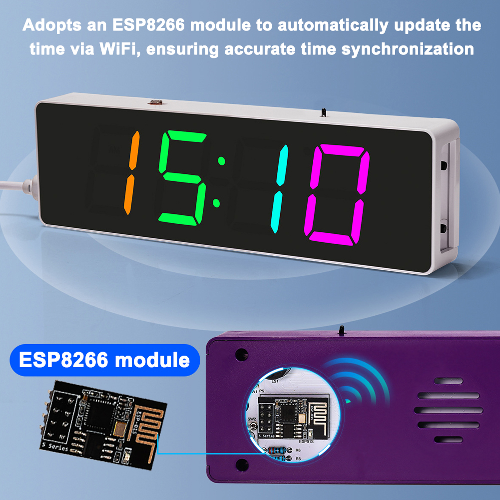 ESP8266 IoT Colorful WiFi Cloc - đánh giá và giá Home Automation Diy