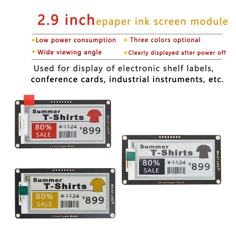 Inch Epaper Module E-paper E-I - đánh giá và giá Display Epaper 2.9