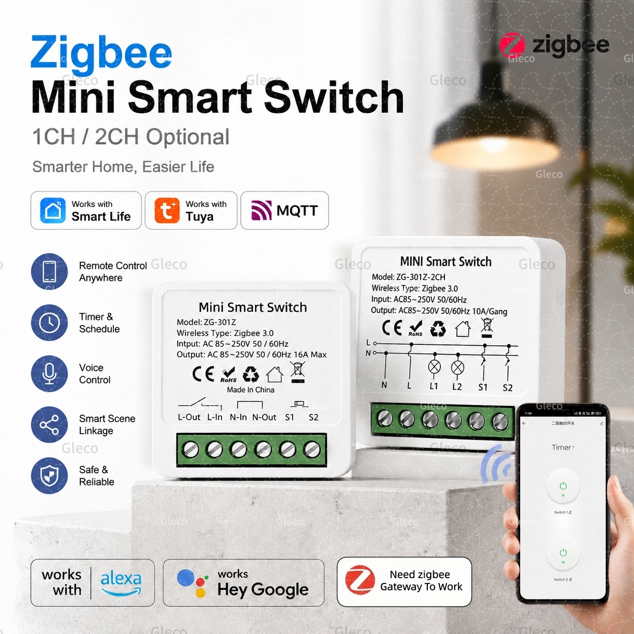 Zigbee Tuya Smart Switch Smart - đánh giá và giá Home Automation Diy