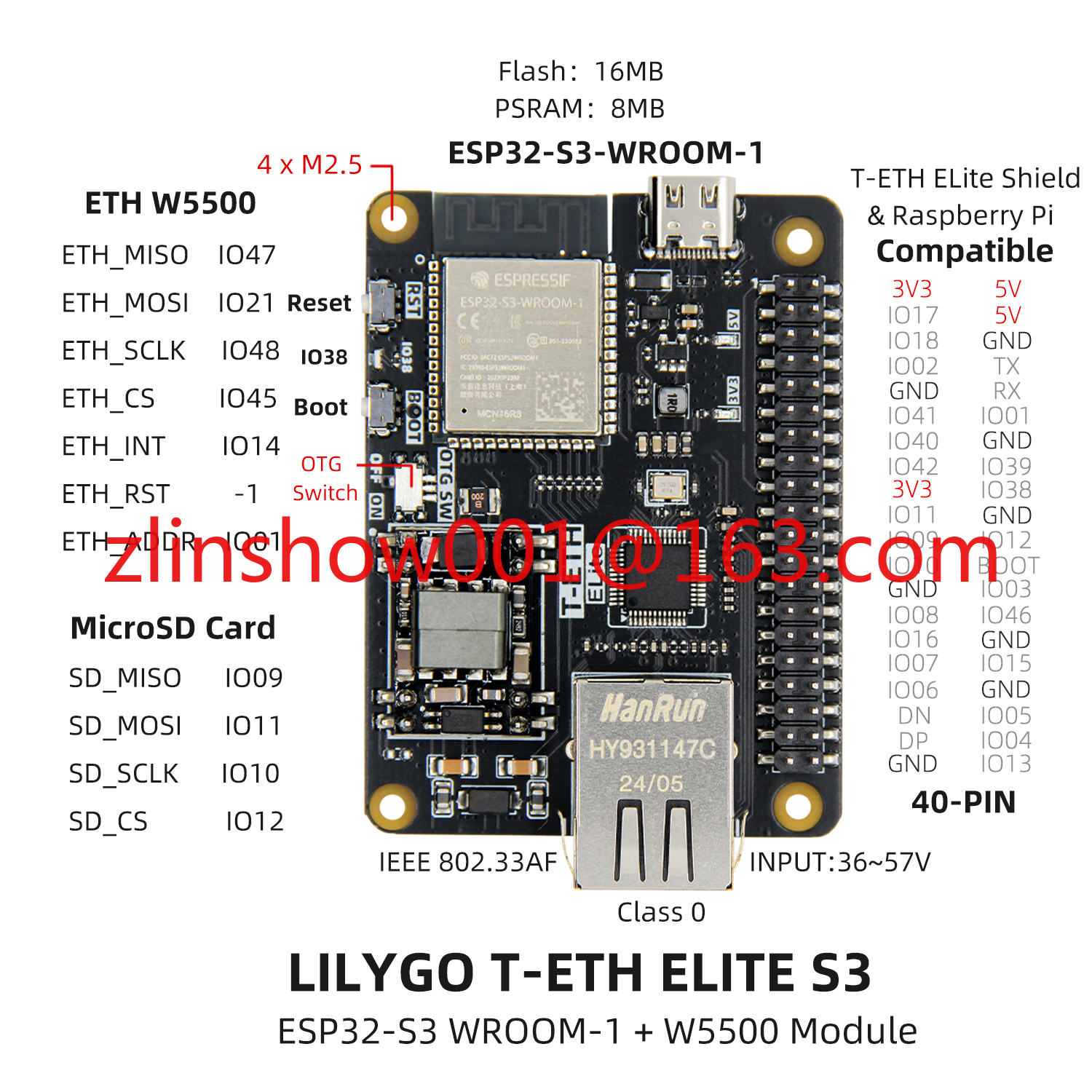 T-ETH-ELite ESP32-S3 Ethernet  - đánh giá và giá Ethernet Module W5500
