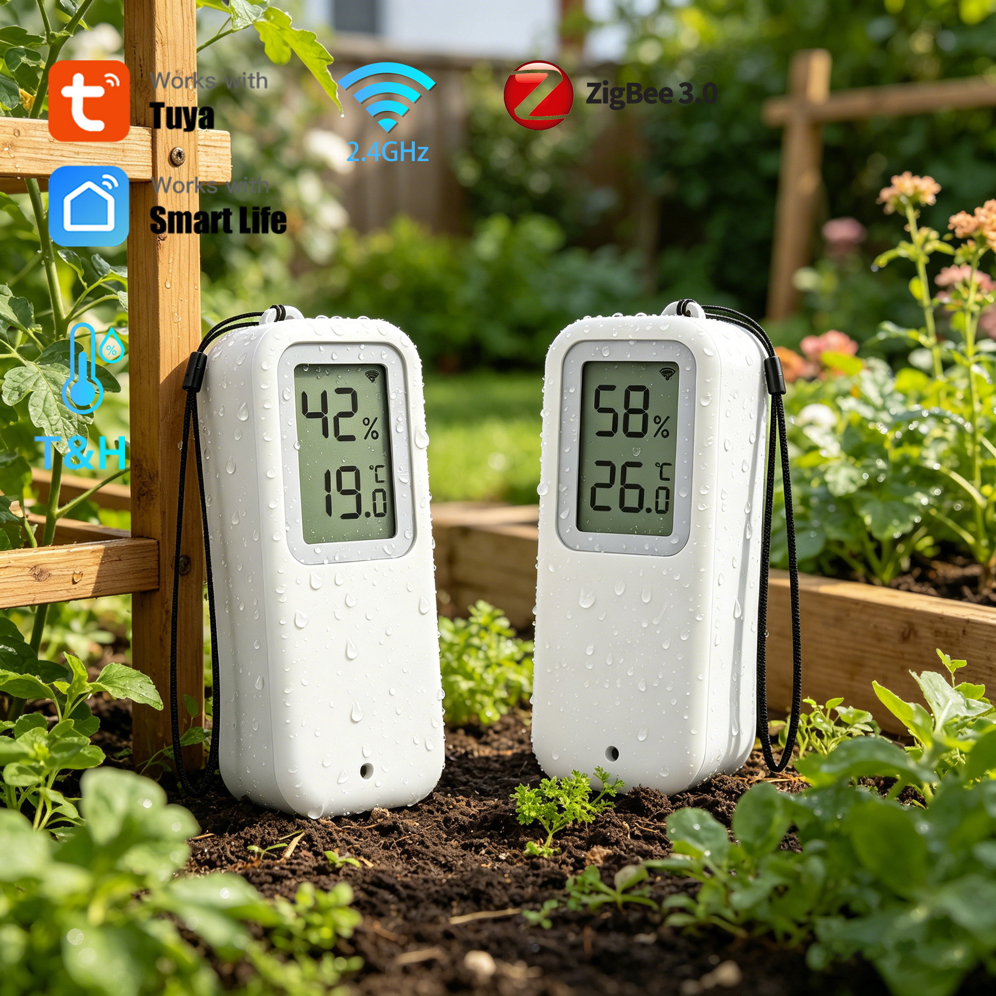 Tuya WiFi ZigBee Temperature a - đánh giá và giá Temperature Humidity Sensor