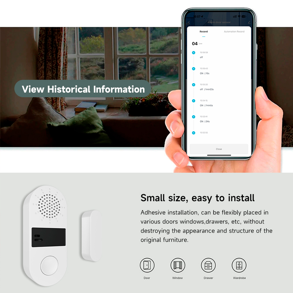 Tuya Zigbee Wireless Door Wind - đánh giá và giá Home Automation Technology
