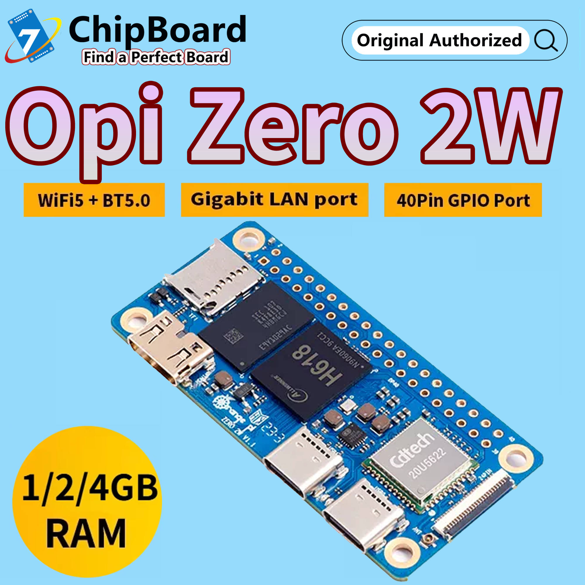 OPi Zero 2W 1G/1.5G/2G/4GB RAM - đánh giá và giá Pi Zero W Board
