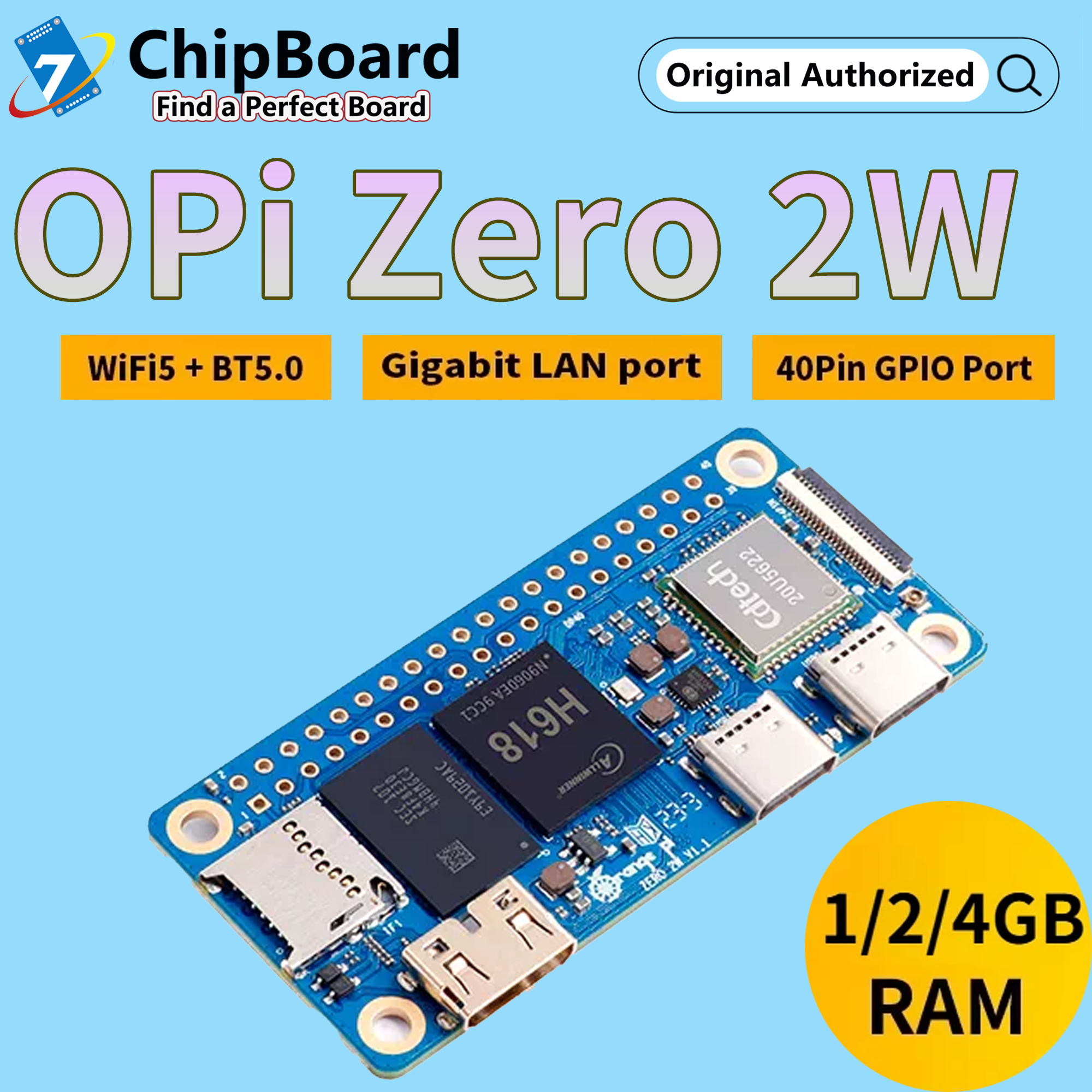 OPi Zero 2W 1G/1.5G/2G/4GB RAM - đánh giá và giá Pi Zero W Board