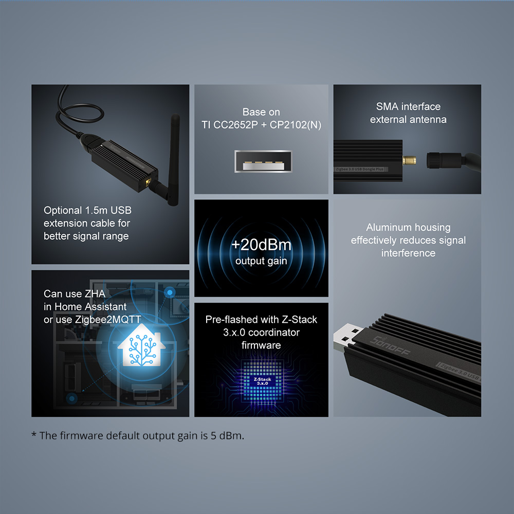 SONOFF ZBDongle-P Zigbee 3.0 U - đánh giá và giá Zigbee Coordinator Stick