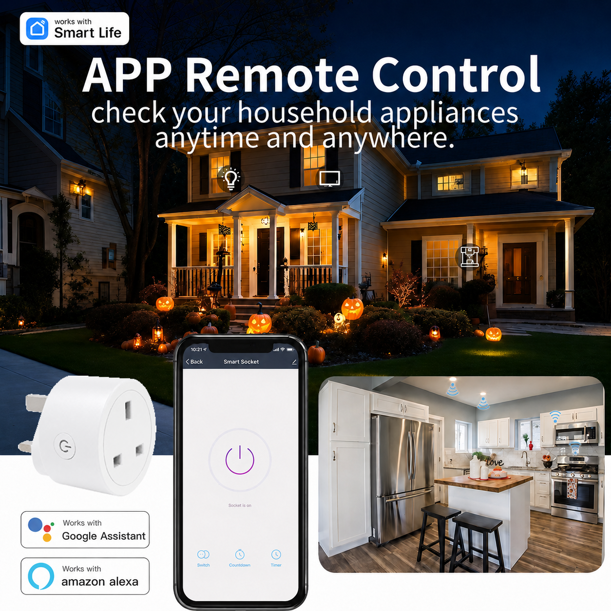 Tuya UK-Standard Smart Plug Wi - đánh giá và giá Home Automation Ideas