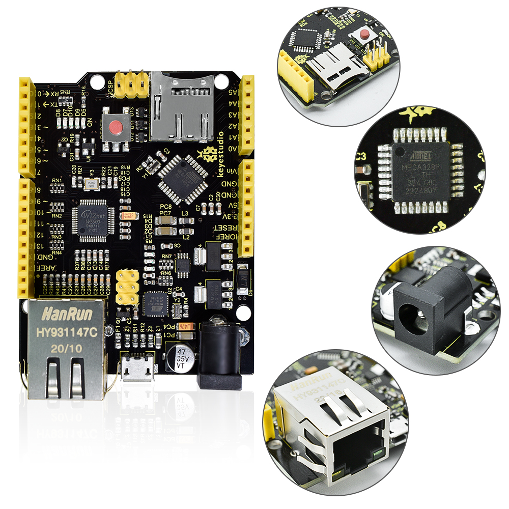 Keyestudio W5500 ETHERNET DEVE - đánh giá và giá Ethernet Module W5500