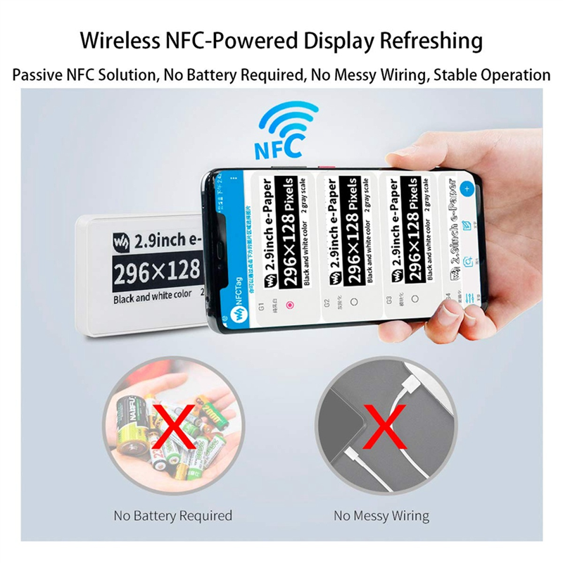 RISE Waveshare 2.9 Inch Wirele - đánh giá và giá Display Epaper 2.9