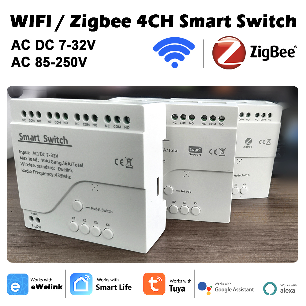 4CH Wifi / Zigbee Smart Relay  - đánh giá và giá Home Automation Diy