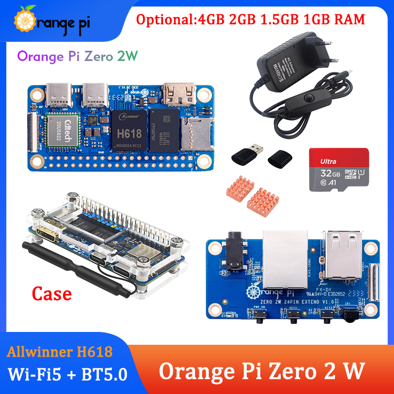 Orange Pi Zero 2W 4GB 2GB 1.5G - đánh giá và giá Pi Zero W Board