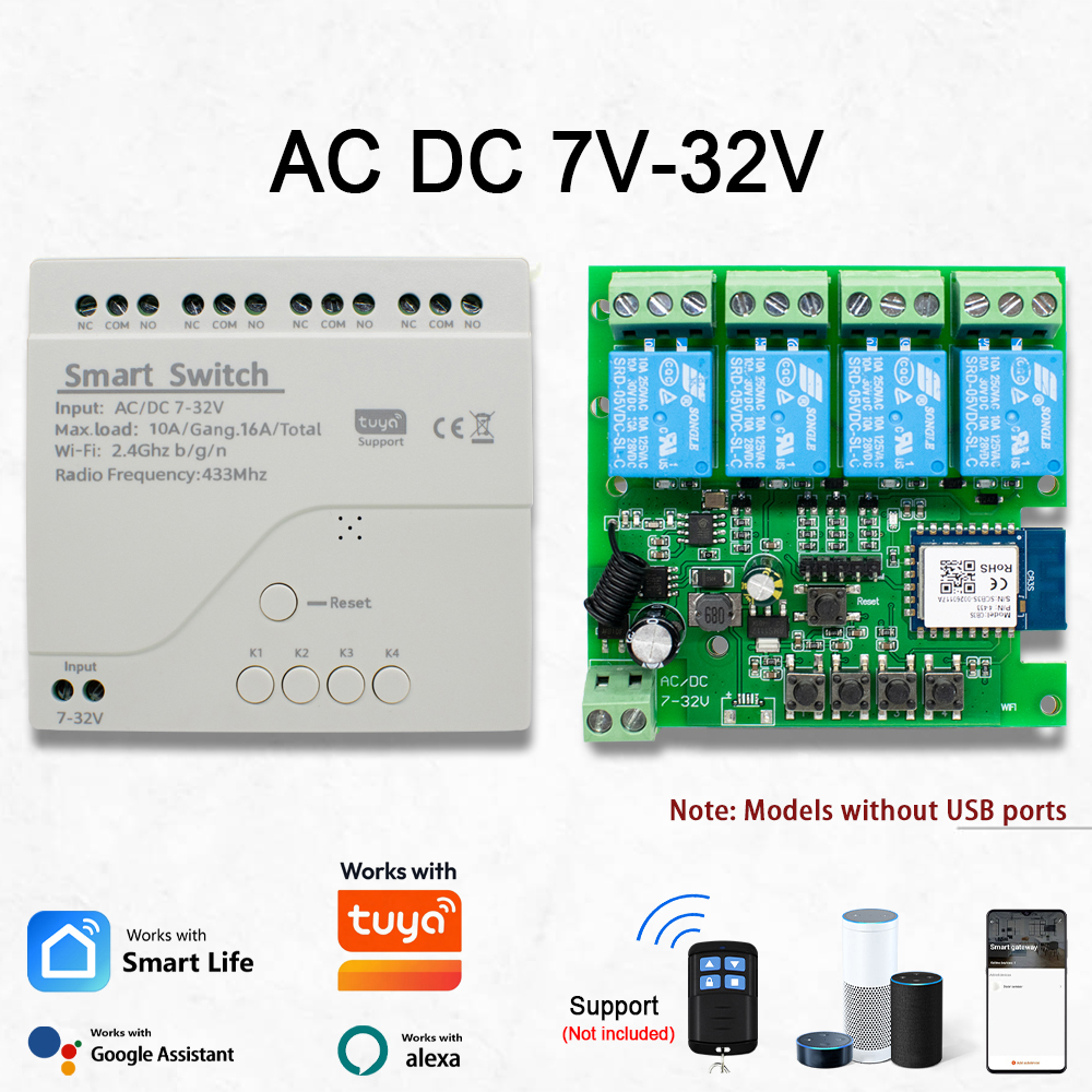 Smart Switch 4CH Relay Module  - đánh giá và giá Home Automation Ideas