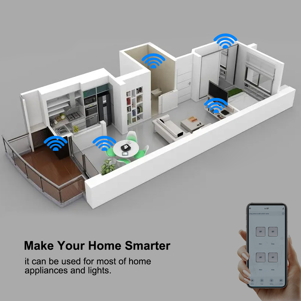 Smart Switch 4CH Relay Module  - đánh giá và giá Home Automation Ideas