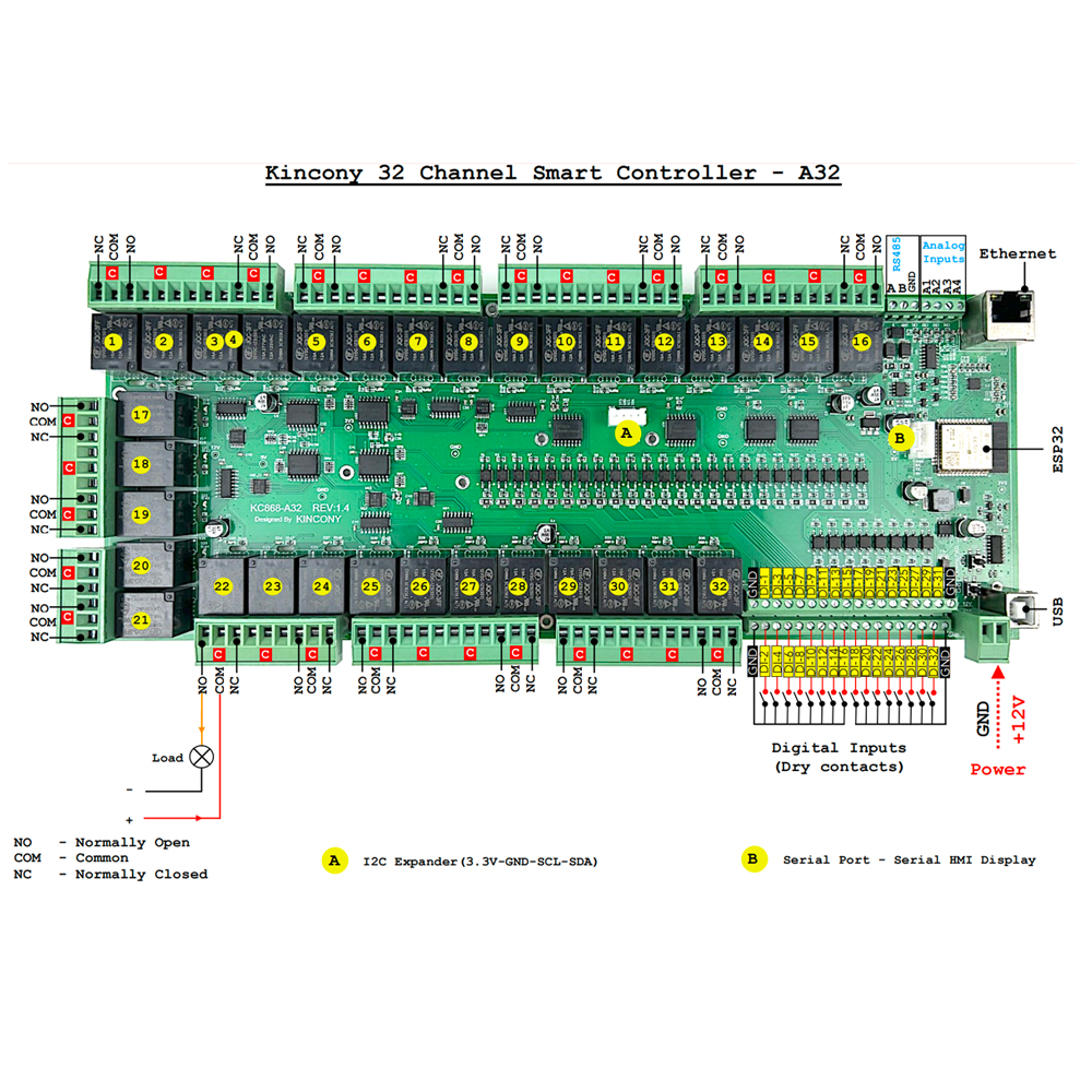KC868-A32 ESP32 Wifi  RS232 US - đánh giá và giá Home Automation Arduino