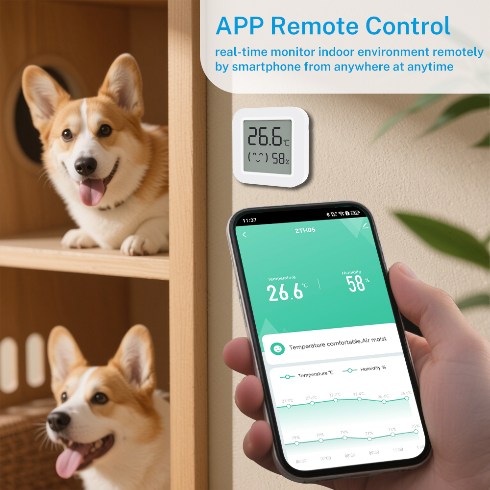 Zigbee2MQTT Tuya Temperature H - đánh giá và giá Temperature Humidity Sensor