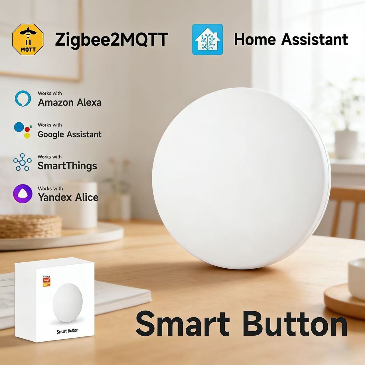 Zigbee3.0 2MQTT Smart Button S - đánh giá và giá Home Automation Technology